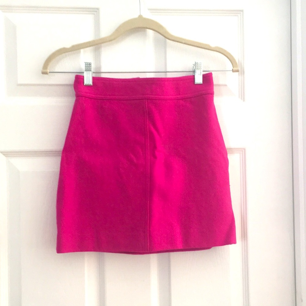 Pink jcrew wool miniskirt